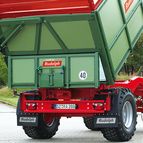 Geteilte Rückwand mit Kornschieber