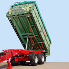 Tilted backwards with opened rear wall